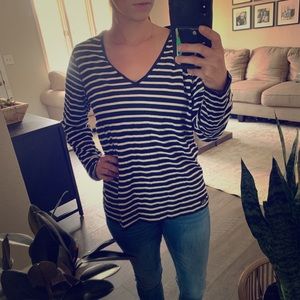 Ralph Lauren striped long sleeve v neck